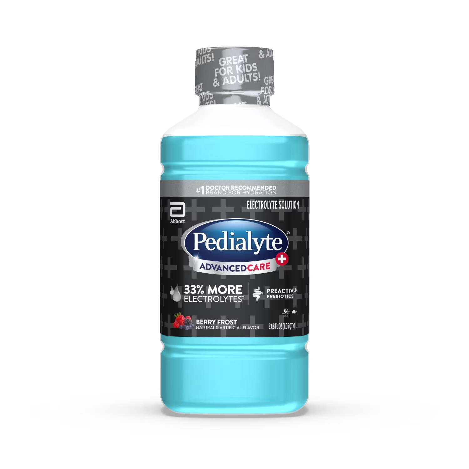 (2 pack) Pedialyte AdvancedCare Plus Electrolyte Drink, Berry Frost, 1 Liter