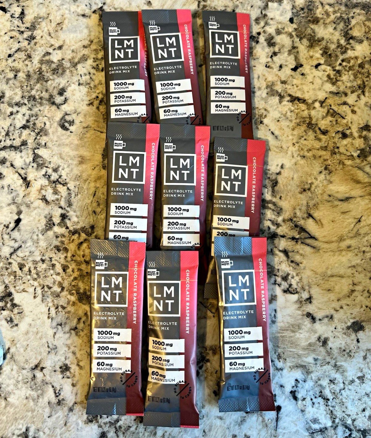 LMNT Electrolyte Drink Mix, Chocolate Raspberry, 9 Stick Packs, Sugar-Free