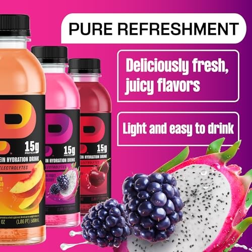 Protein2o Hydration Drink Variety Pack, 15g Whey Protein Isolate, 12 Count 16.9o