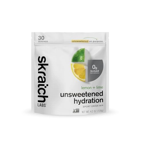 Unsweetened Hydration Sport Drink Mix | 30 Servings (Pack of 1) Lemon + Lime