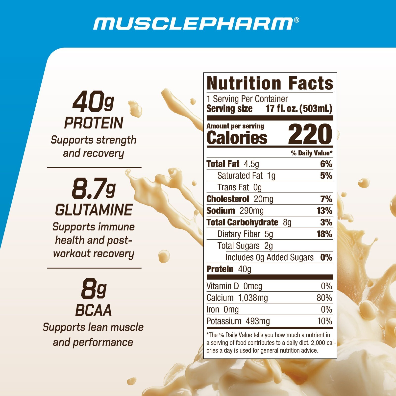 MusclePharm Combat Ready Protein Shake Ready to Drink, Vanilla Ice Cream 12 pack