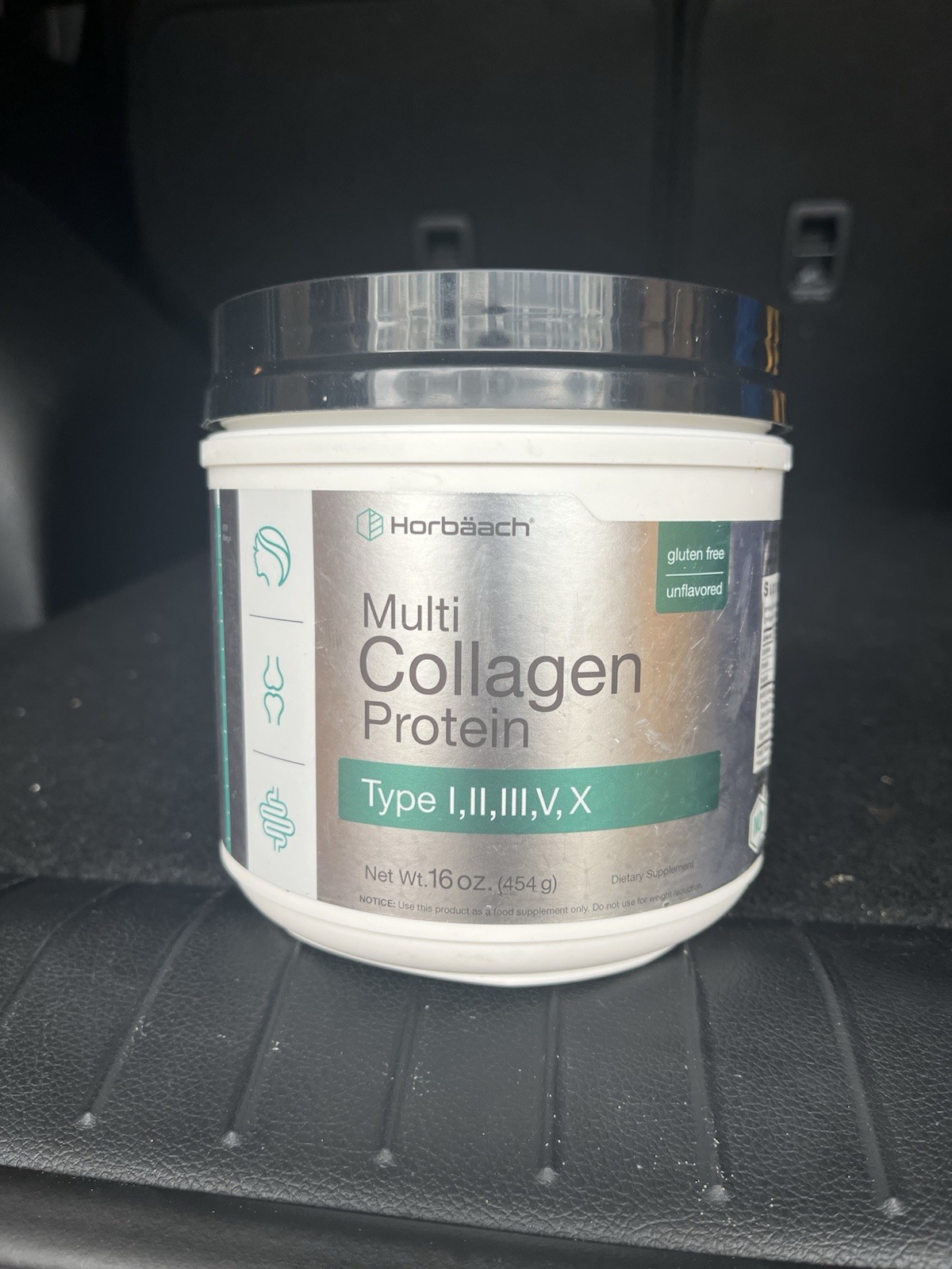 Horbaach Multi Collagen Protein Powder I II III V X Unflavored Gluten Free 16 oz