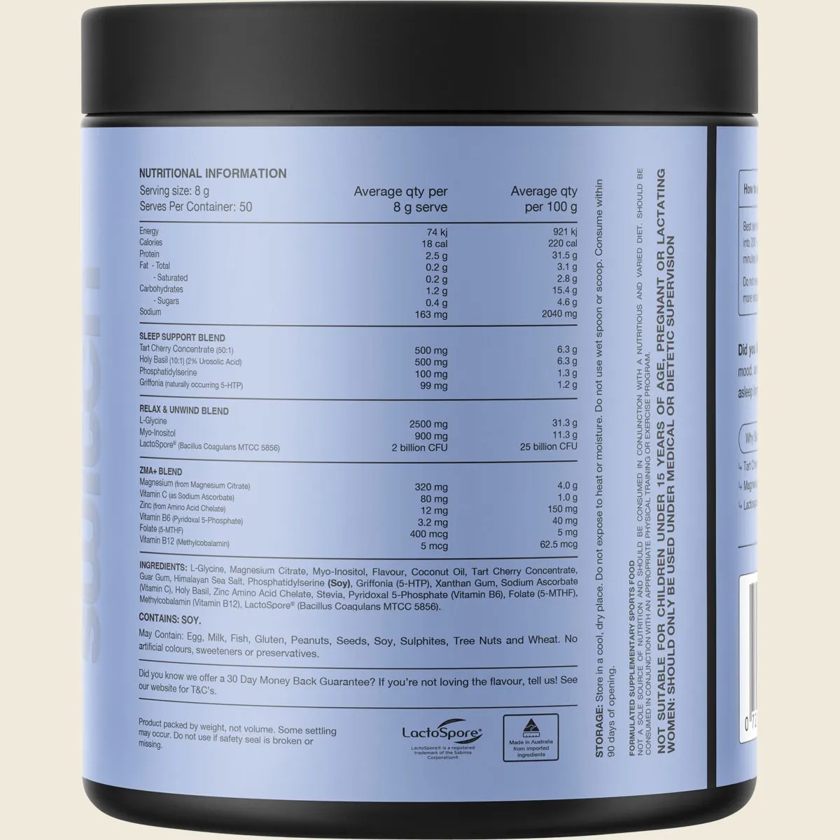 Switch Nutrition Sleep+ Salted Caramel 400g Magnesium relaxation & Sleep Support