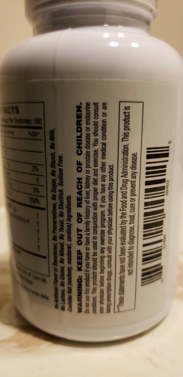 Live Long – OMEGA D3 – Advanced Fish Oil & Vitamin D – 100 Softgels – Ex 11/2025