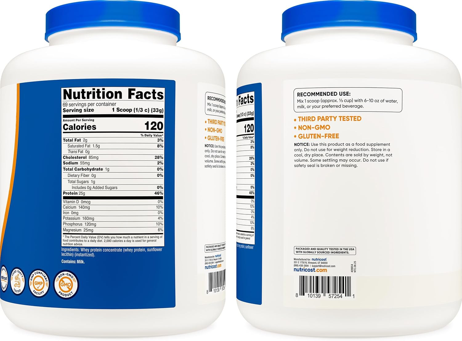 Whey Protein Powder, Unflavored, 5 Pounds – from Whey Protein Concentrate