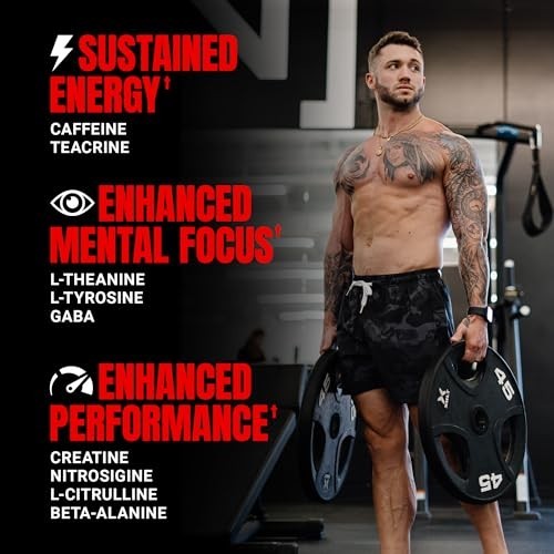 Pre Workout Powder with Creatine, Beta Alanine & Caffeine – Energy & Endurance B