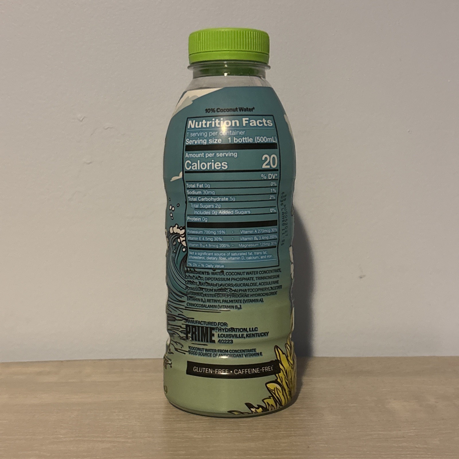 *NEW* Prime Hydration Drink Citrus Tide Gluten-Free Caffeine-Free 16.9 fl oz