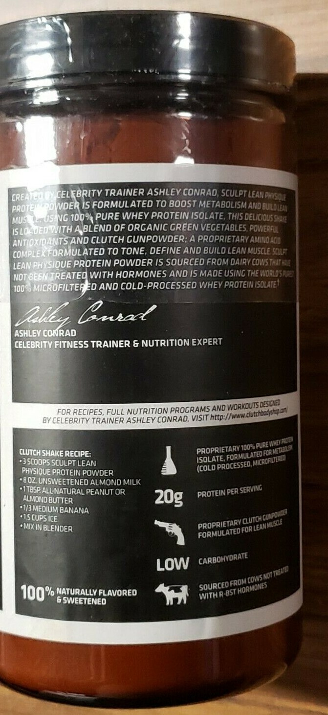 CLUTCH Body Shop – Sculpt Lean Physique Protein Powder – Vanilla Cake – 12/2024