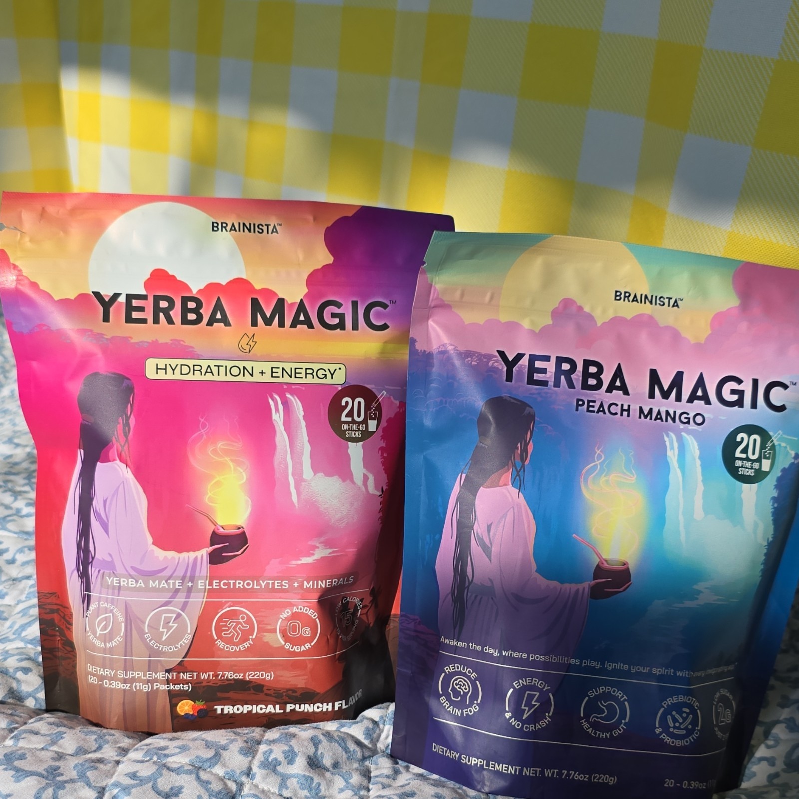 2-pack Brainista Yerba Magic Hydration + Energy Powder Sticks 20ct