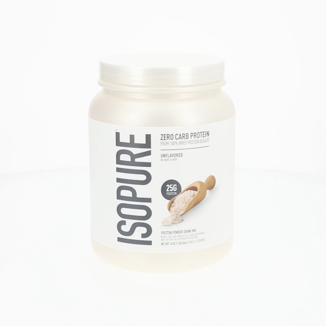 Isopure Zero Carb 100% Whey Protein Isolate Unflavored Protein Powder 25g 16ser