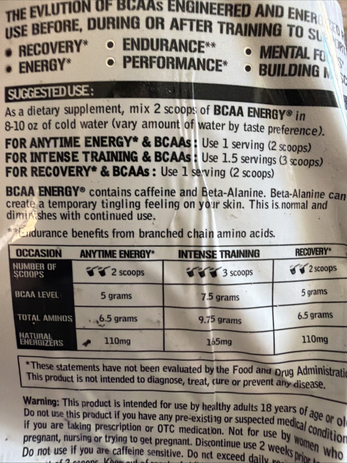 EVL BCAA Energy Amino Acids Powder Pink Lemonade 9.4Oz 30 Servings EXP 05/27 NEW