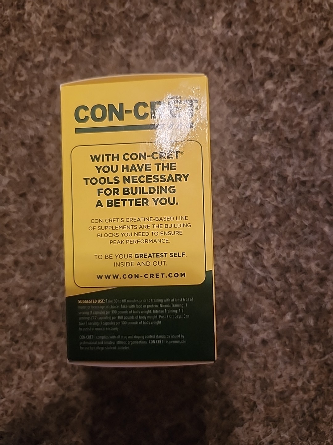 Con-Cret Concentrated Pure Creatine HCI• 48 Capsules• Expires 08/2026
