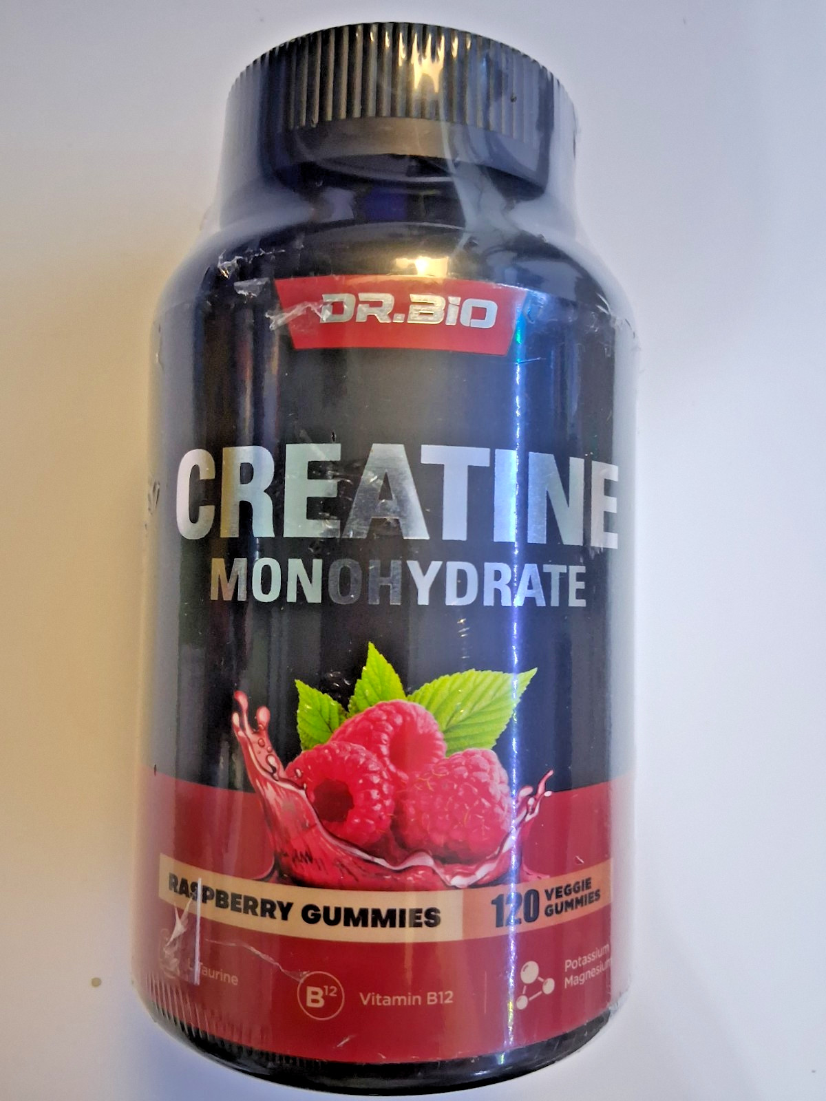 Creatine Monohydrate Gummies 120 Count Raspberry 5g Creatine Veggie Gummies