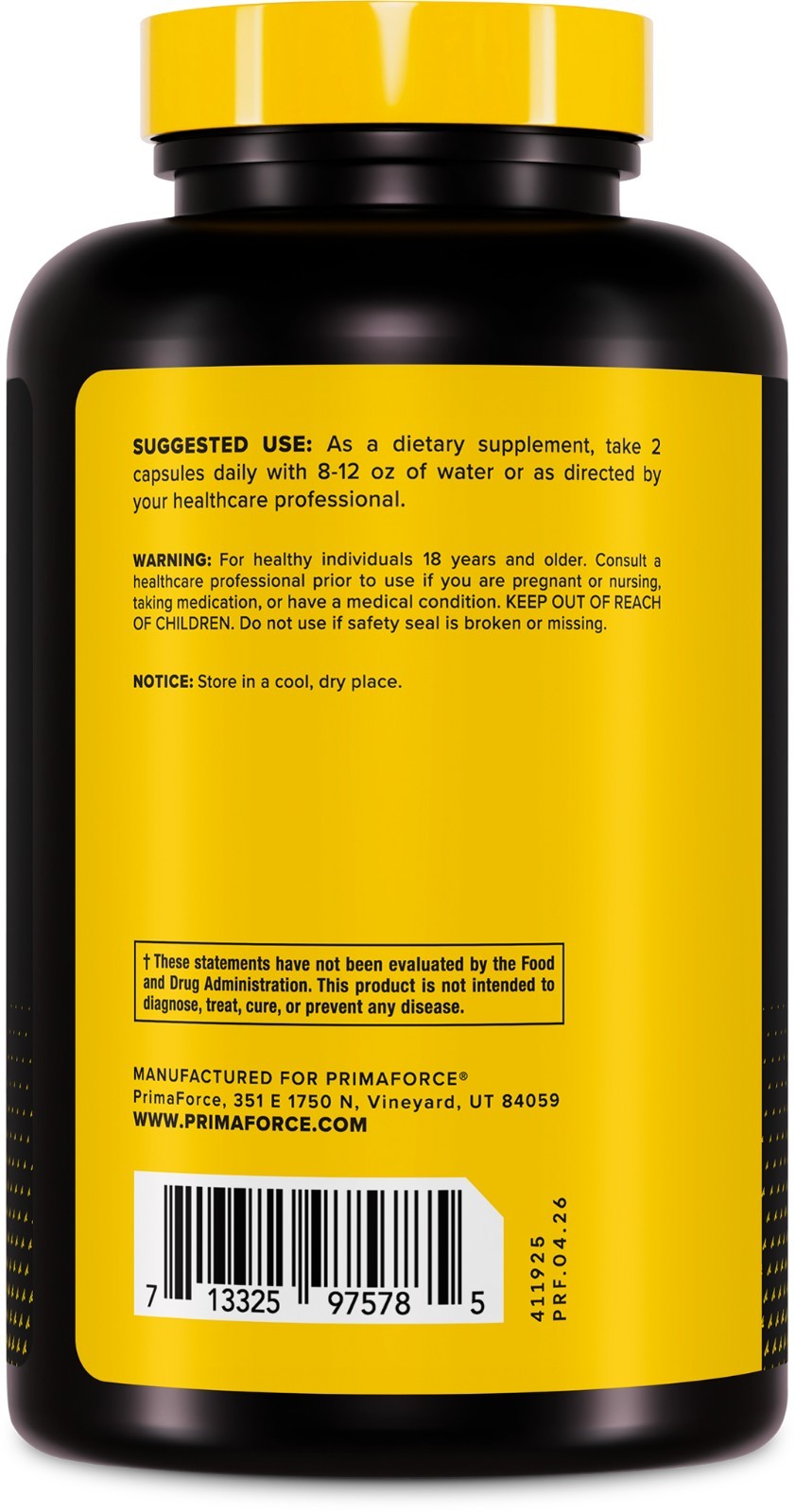 PrimaForce HMB 1000mg, 180 Capsules (500mg Per Capsule)