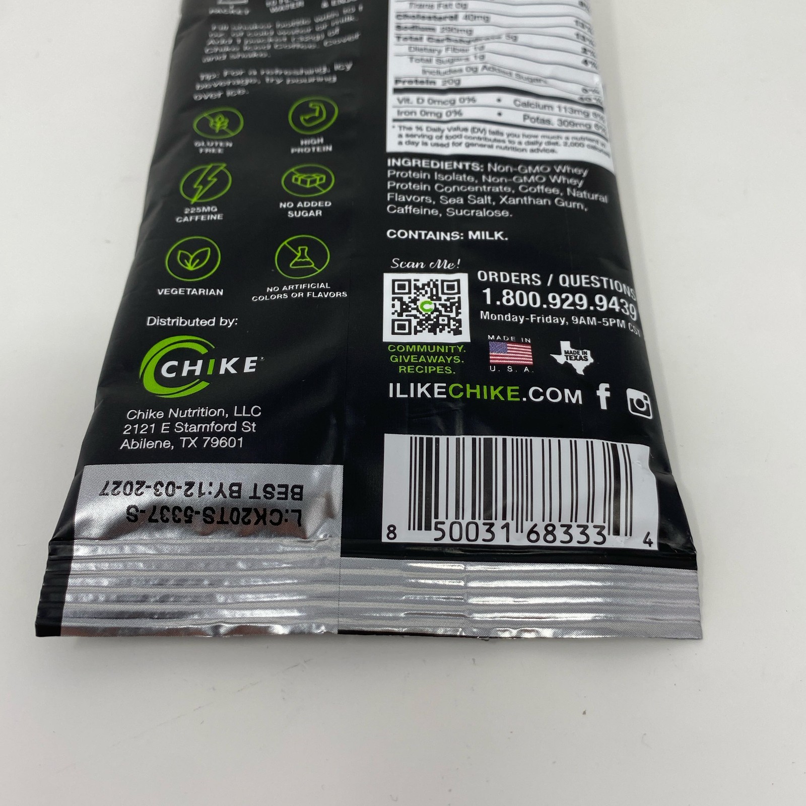 Chike Triple Shot Espresso & Cream Protein Iced Coffee 1.13oz