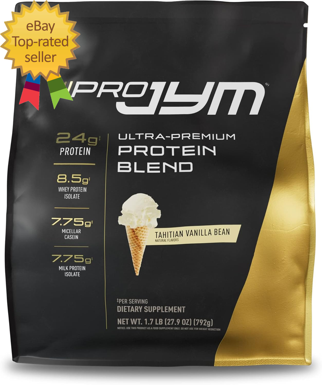 Pro JYM Tahitian Vanilla Protein Powder – Whey Protein Isolates, Casein, & Milk