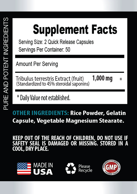 RIBULUS TERRESTRIS 1000 – sport supplements – 100 Capsules