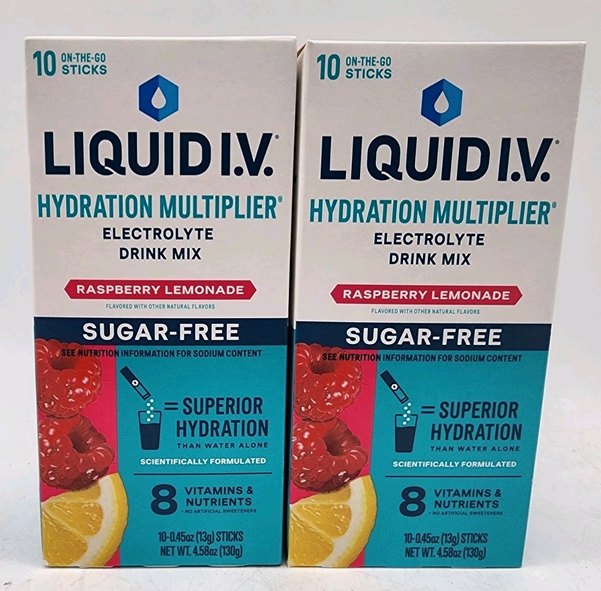 Liquid I.V. Sugar Free Raspberry Lemonade Electrolyte Drink Mix 20 Sticks