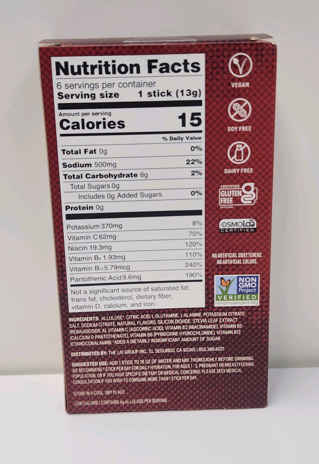 Spider-Man Liquid IV Electrolyte Drink Mix Raspberry Lemonade 6 On-The-Go Sticks