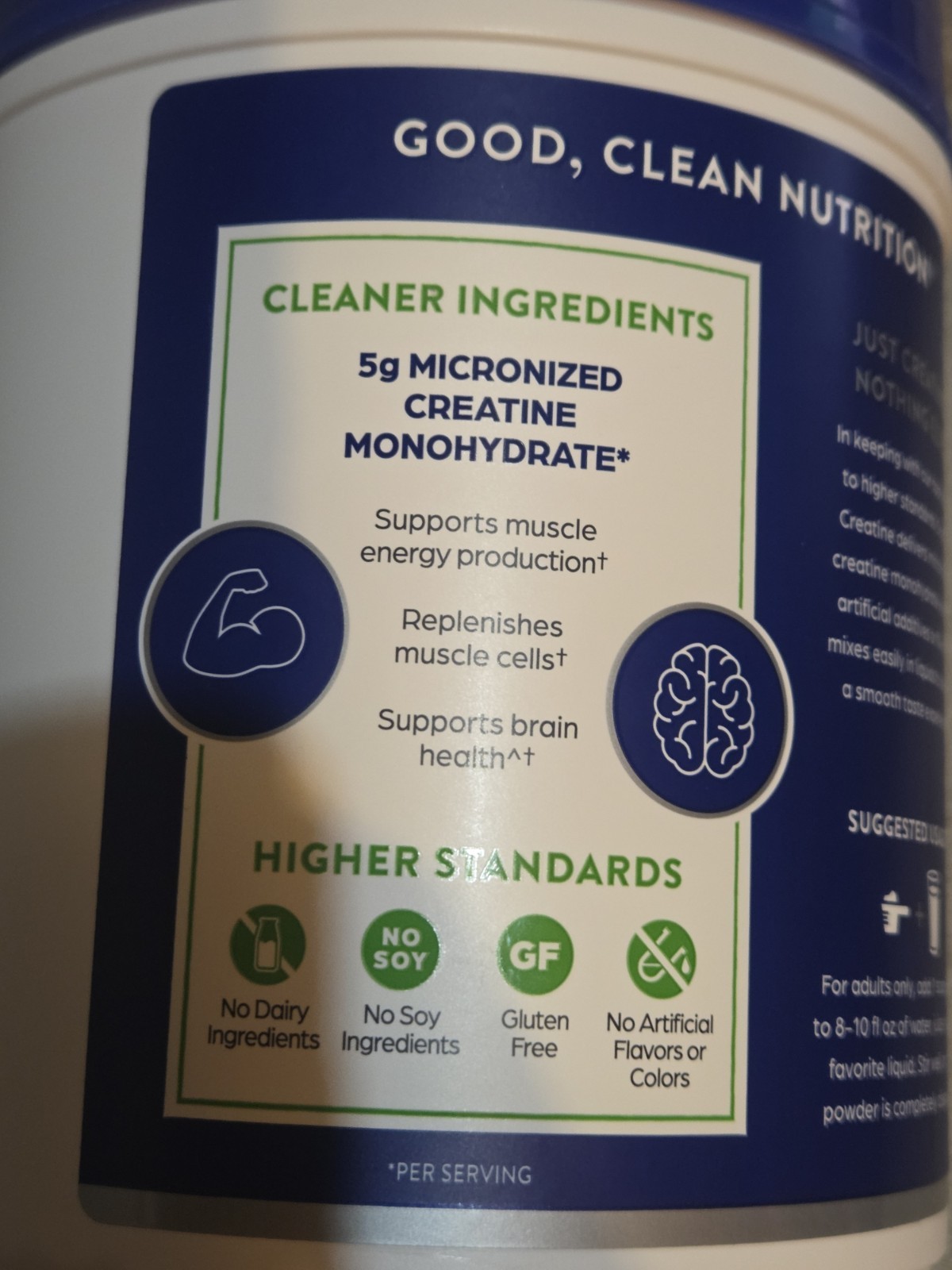 New Orgain Creatine Monohydrate Muscle Brain Unflavored 135 Serving 23.8 Oz