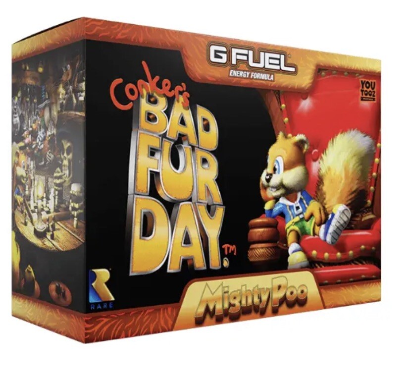 GFUEL Conker’s Bad Fur Day Mighty Poo Collector’s Box + Youtooz + Shaker G FUEL