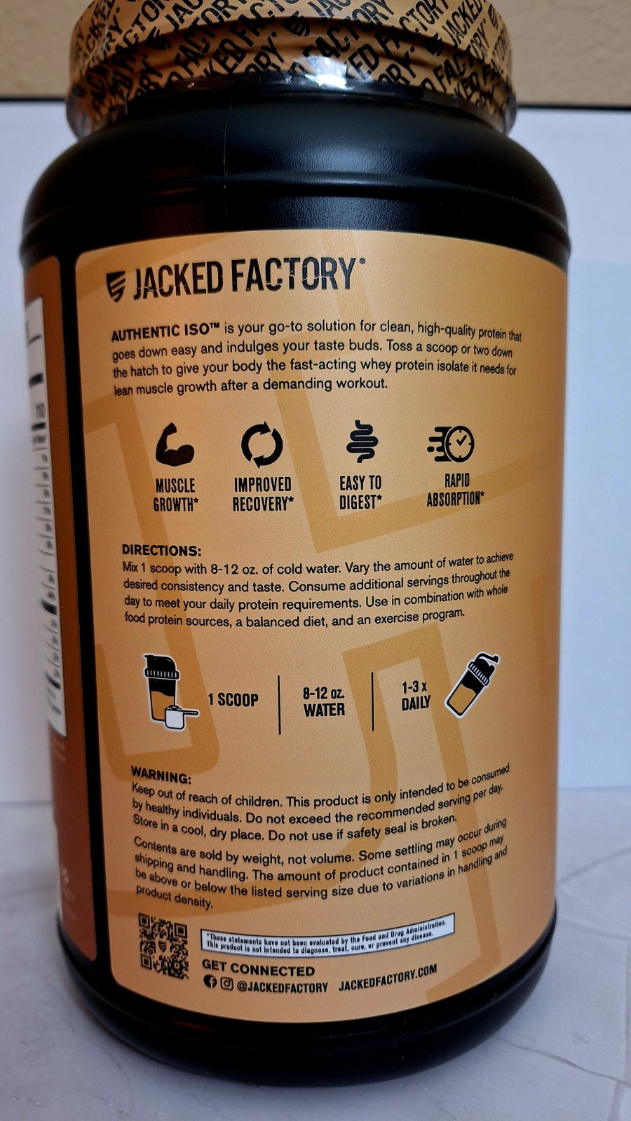 Jacked Factory Grass-fed ISO Cinnamon Cereal, 25 Serv, 25g Protein, 04/2027✨️
