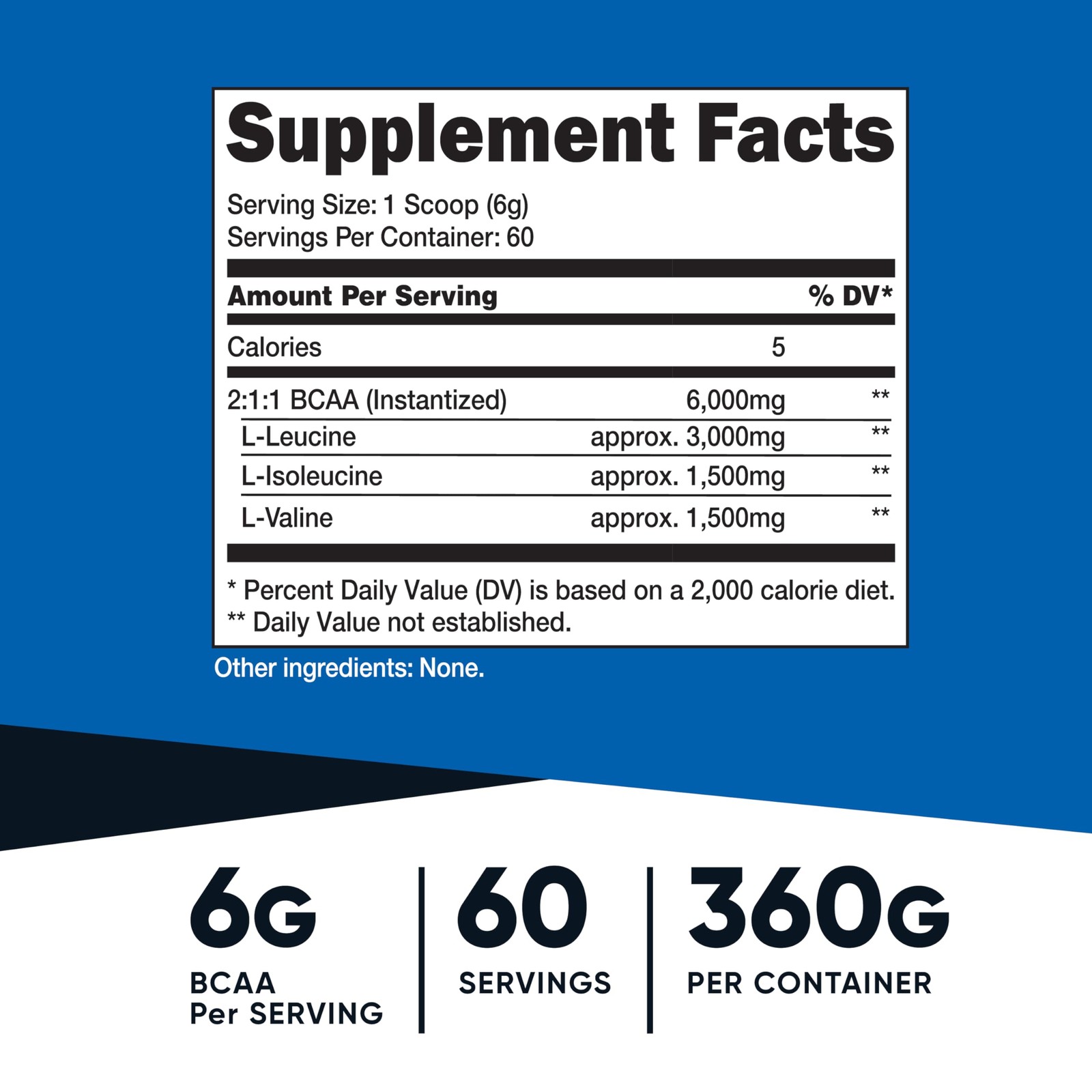 Nutricost BCAA Powder 2:1:1 (Unflavored, 60 Servings) 12.9 Ounce (Pack of 1)
