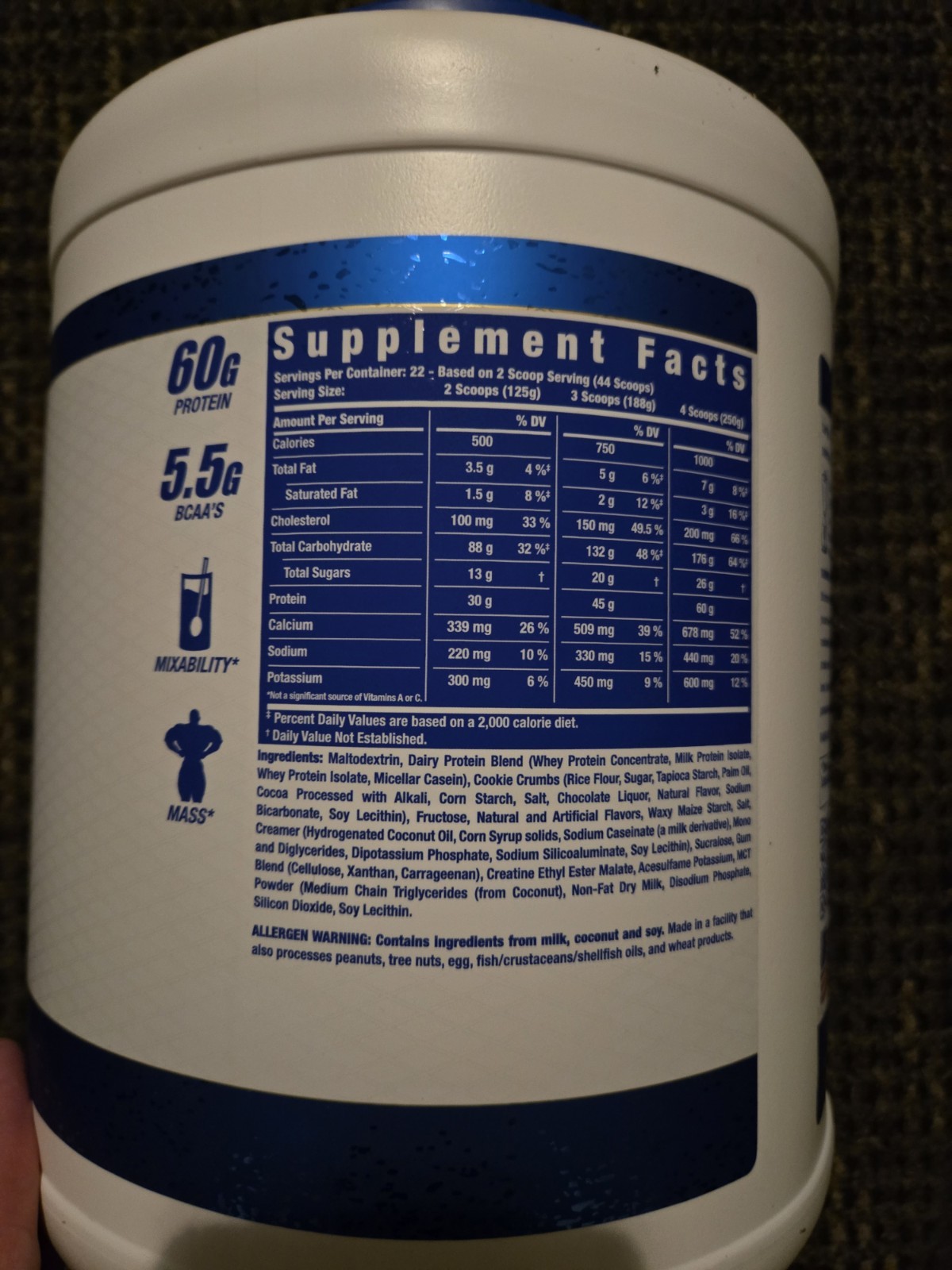 Ronnie Coleman Signature Series King Mass XL Cookies Cream Mass Gainer Exp:8/30
