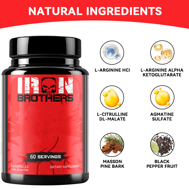 Nitric Oxide Booster Supplements , Support Healthy Blood Circulation,120Capsules
