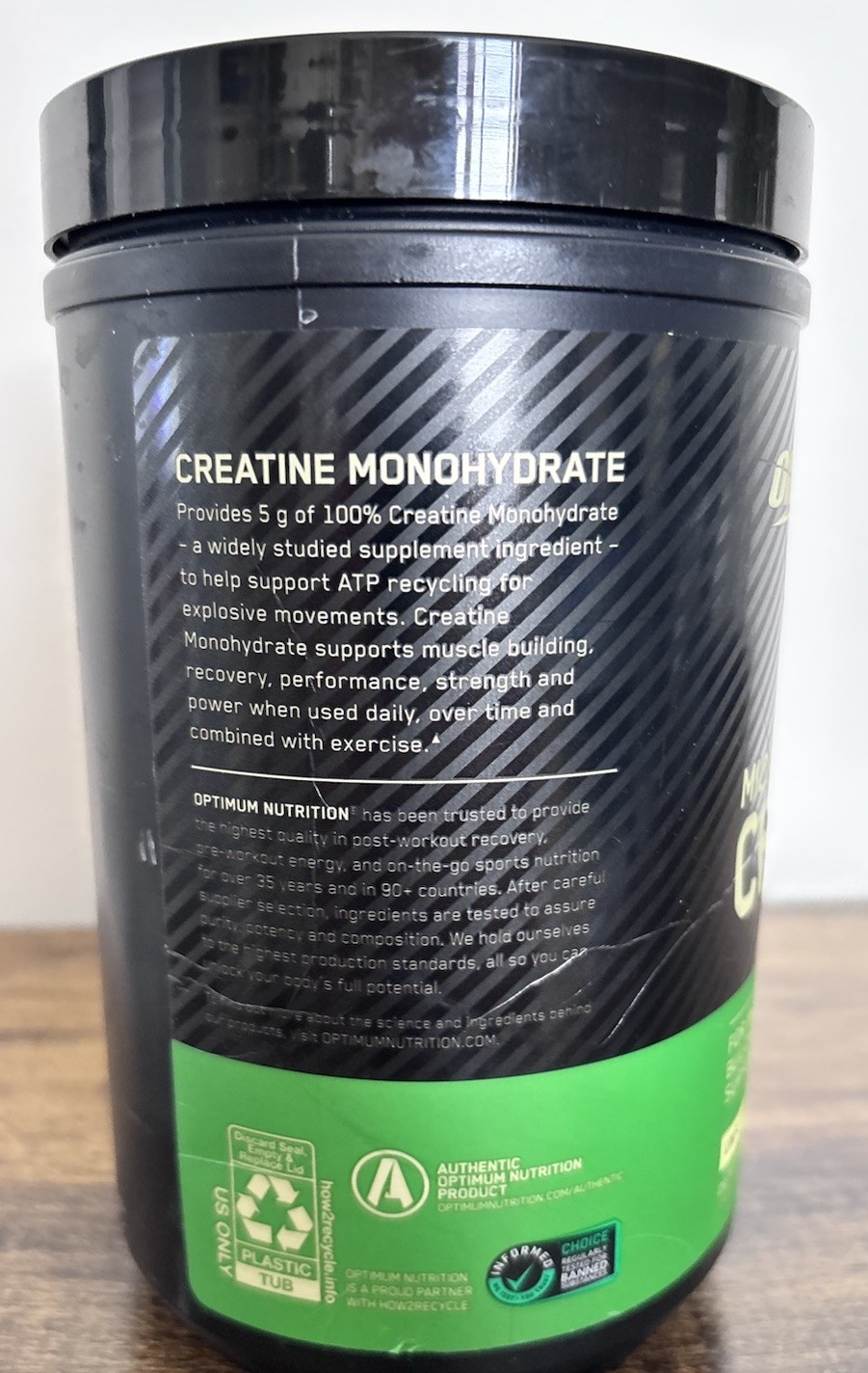 Optimum Nutrition Micronized Creatine Monohydrate Powder Unflavored 600g