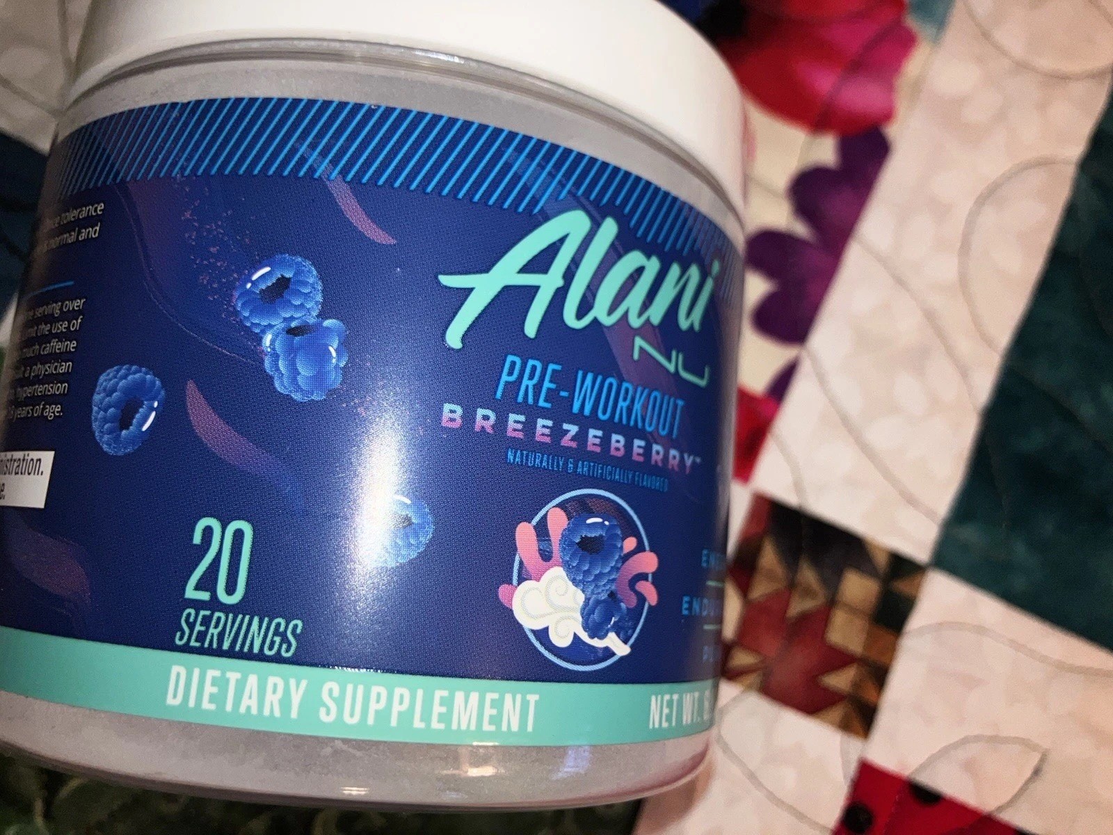 NEW Alani Nu Pre-Workout Powder Breezeberry Energy Endurance Pump 6.8 oz Ex 5/26