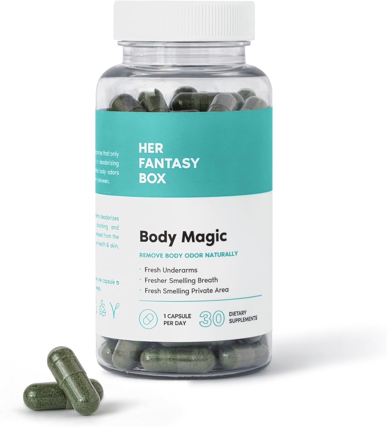 Her Fantasy Box | Body Magic Chlorophyll Capsules – 30 Count (Pack of 1)
