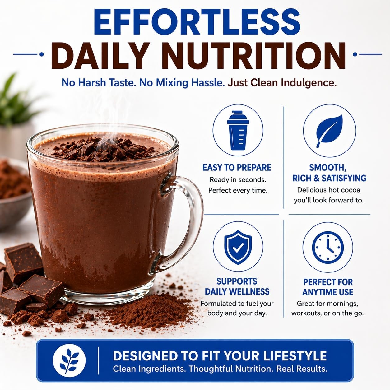 7Diabetic High Protein Hot Cocoa Powder 80 Calories 15g Protein Hot Chocolate