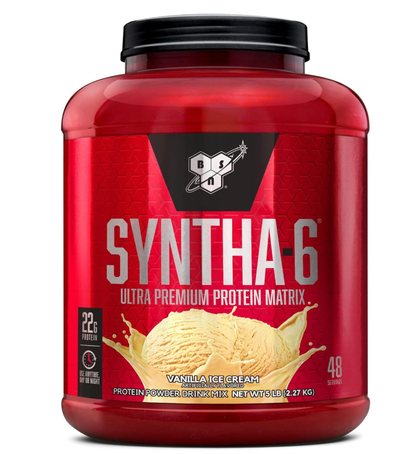 BSN Syntha-6 Protein Powder Vanilla 5LB 48Sv Whey Casein Blend