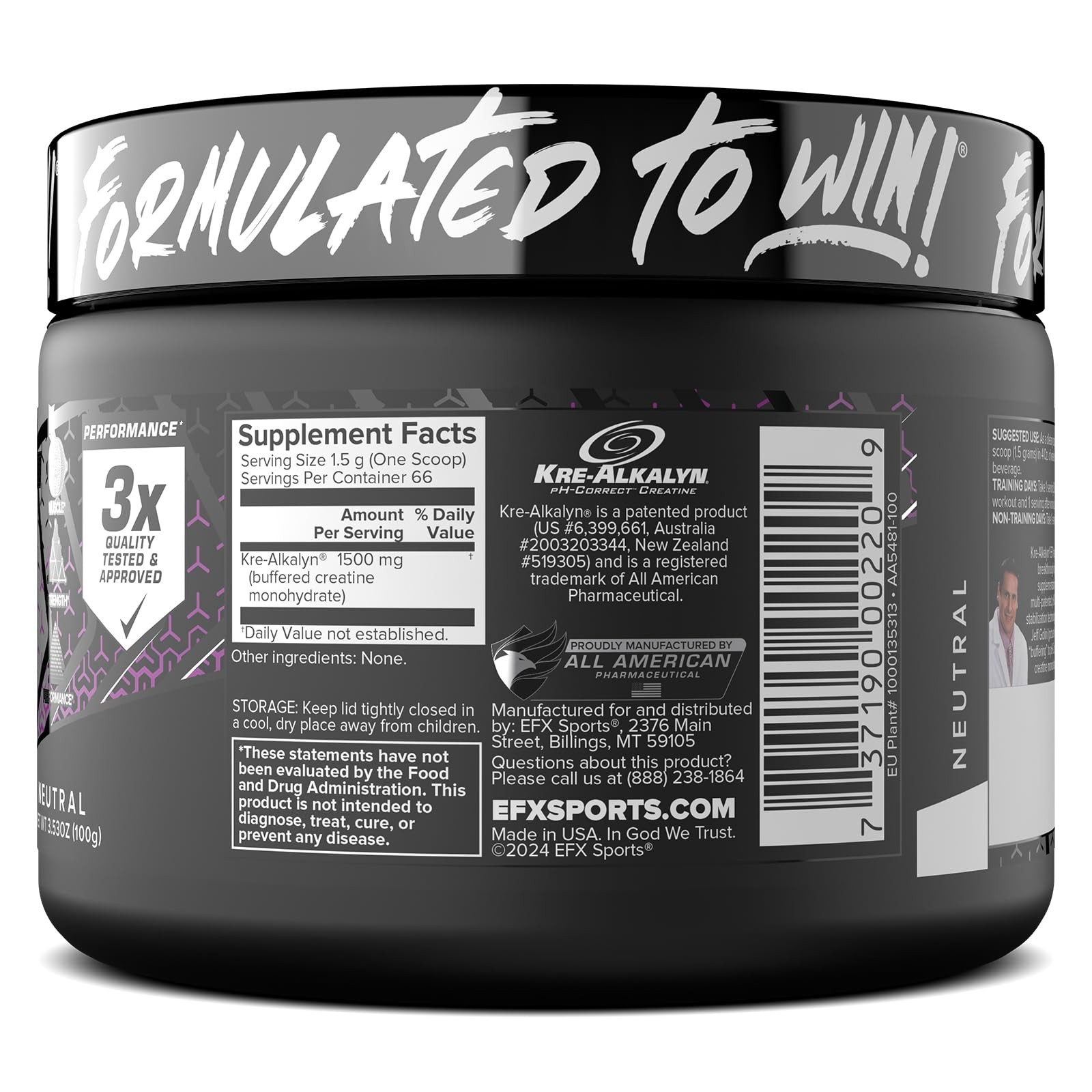 Kre-Alkalyn EFX Powder | pH Correct Creatine Monohydrate Powder Supplement | …