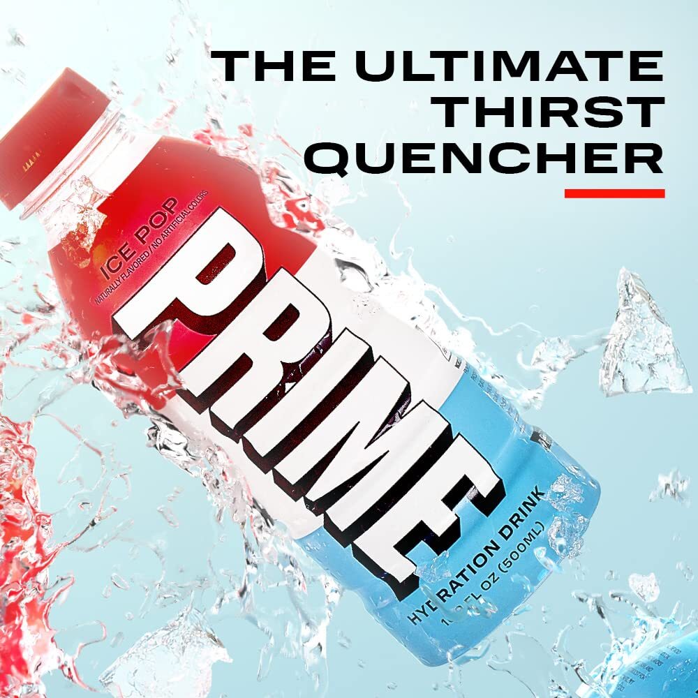 Prime Hydration Drink 16.9 Fl Oz Pack of 12 Electrolytes Zero Sugar Hydration
