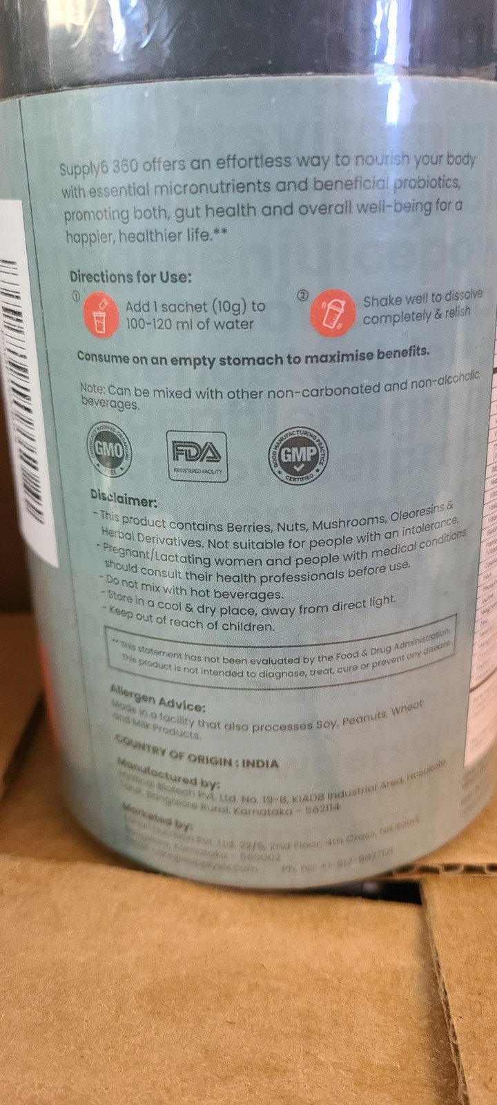 Supply6 360 All In One Nutrition Powder 10gm Each 15 Sachets