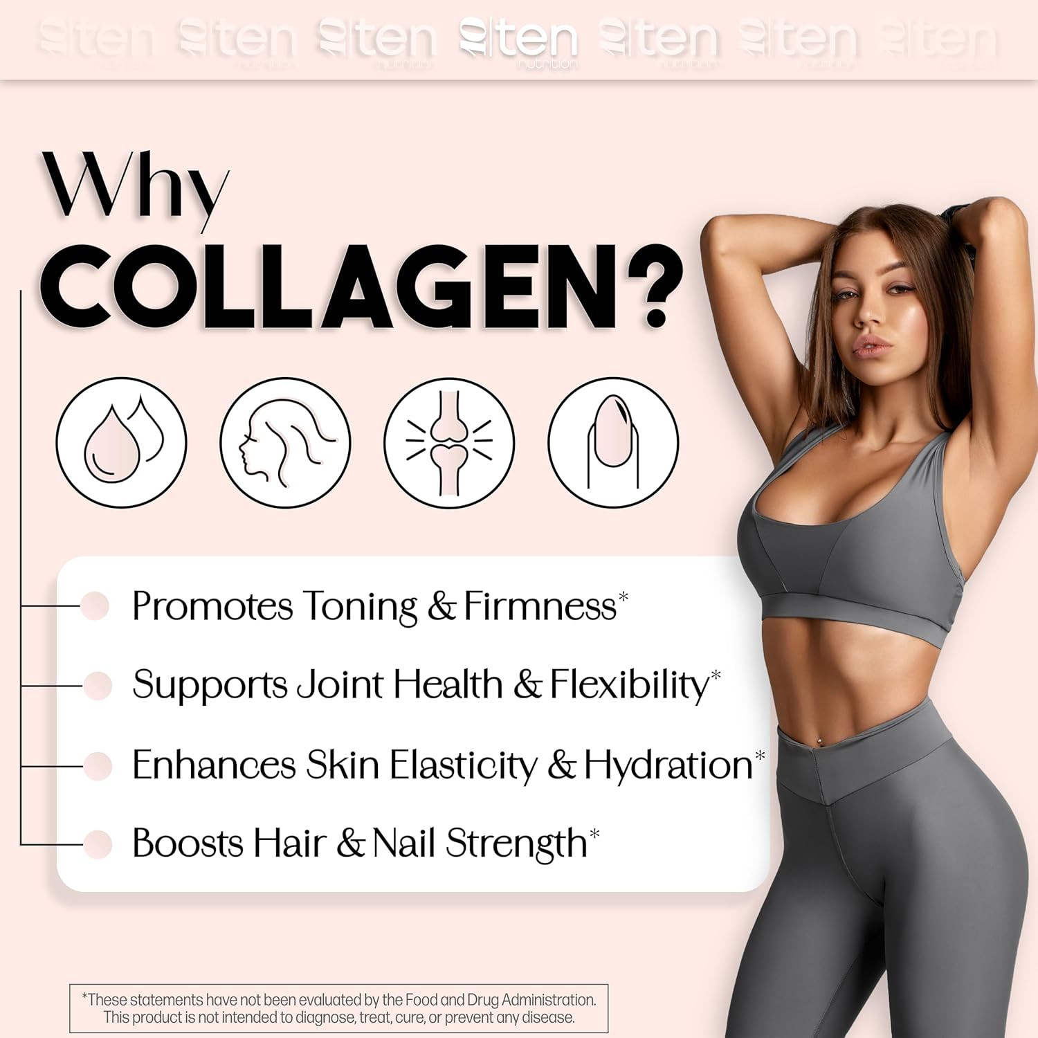 New – Creatine + Collagen for Women – Supports Lean Muscle Growth & Development,