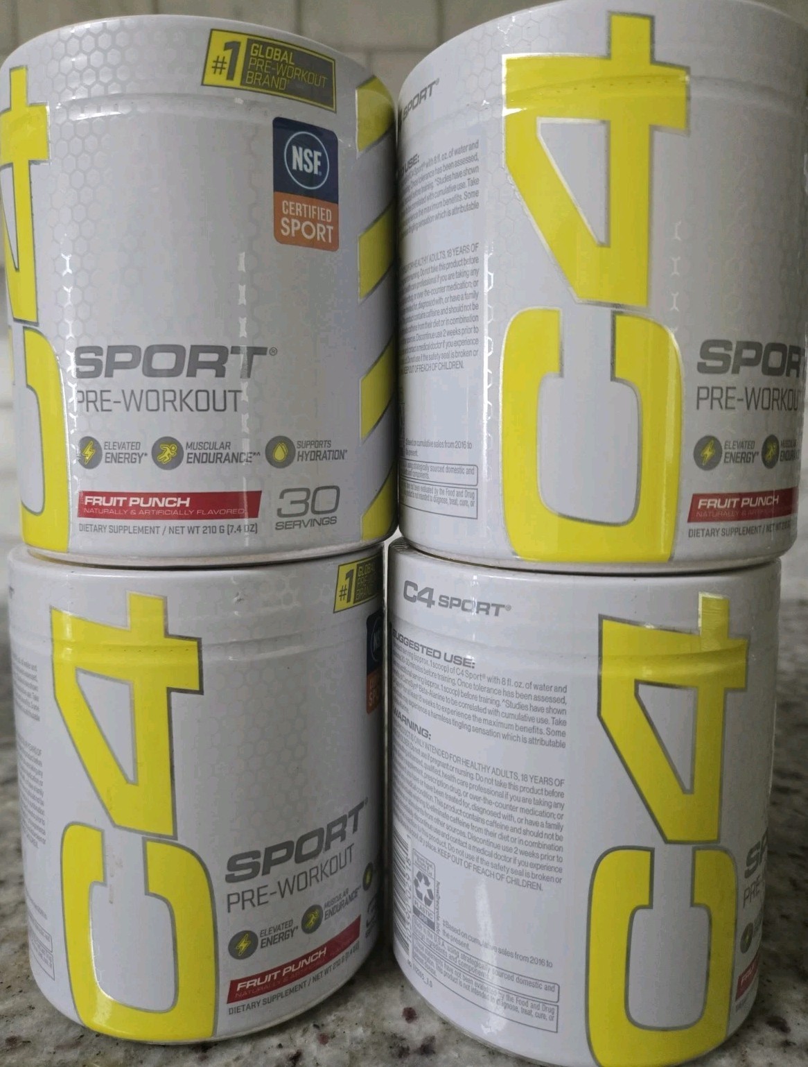 C4 Sport Pre-Workout – Fruit Punch- Pack Of 4 (Total 4)