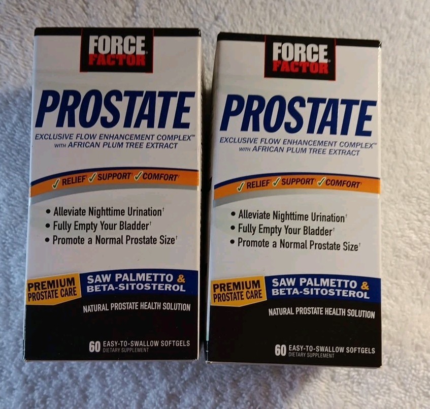 2 Force Factor Prostate Softgels 60 Softgels Each (YY11)