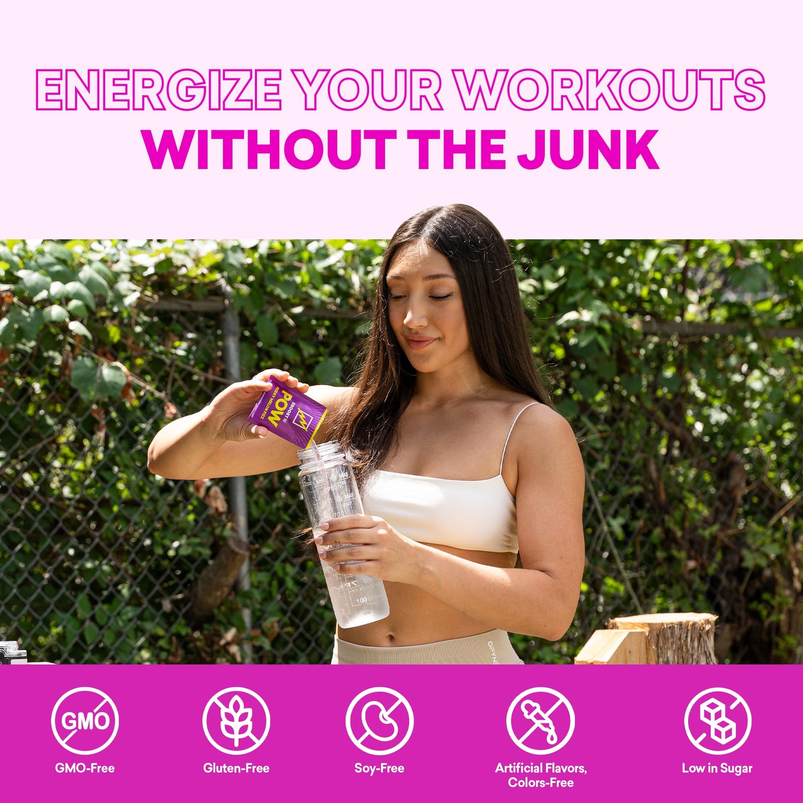 EBOOST POW Natural Pre 20 Servings (Pack of 1), Berry Melon Fizz 20