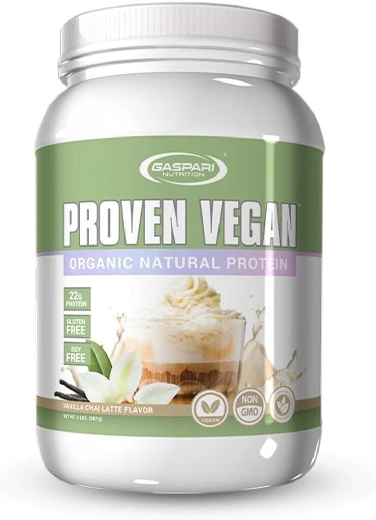 Gaspari Nutrition Proven Vegan Organic Protein Vanilla Chai 2LB New Sealed