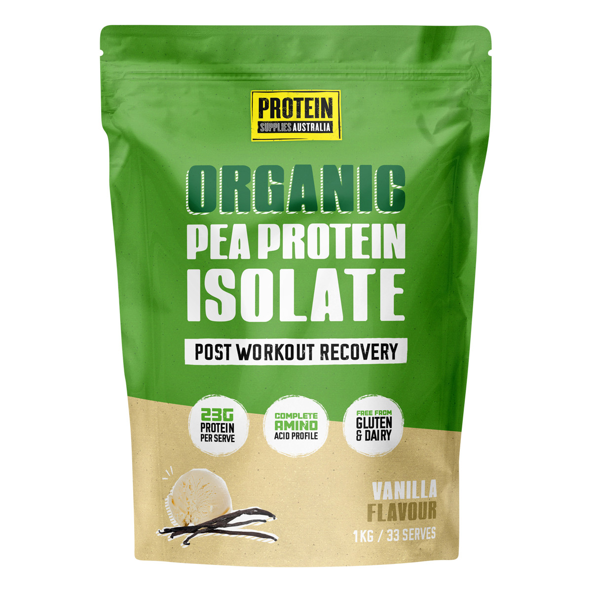 Protein Supplies Australia Pea Protein Isolate Vanilla 1kg
