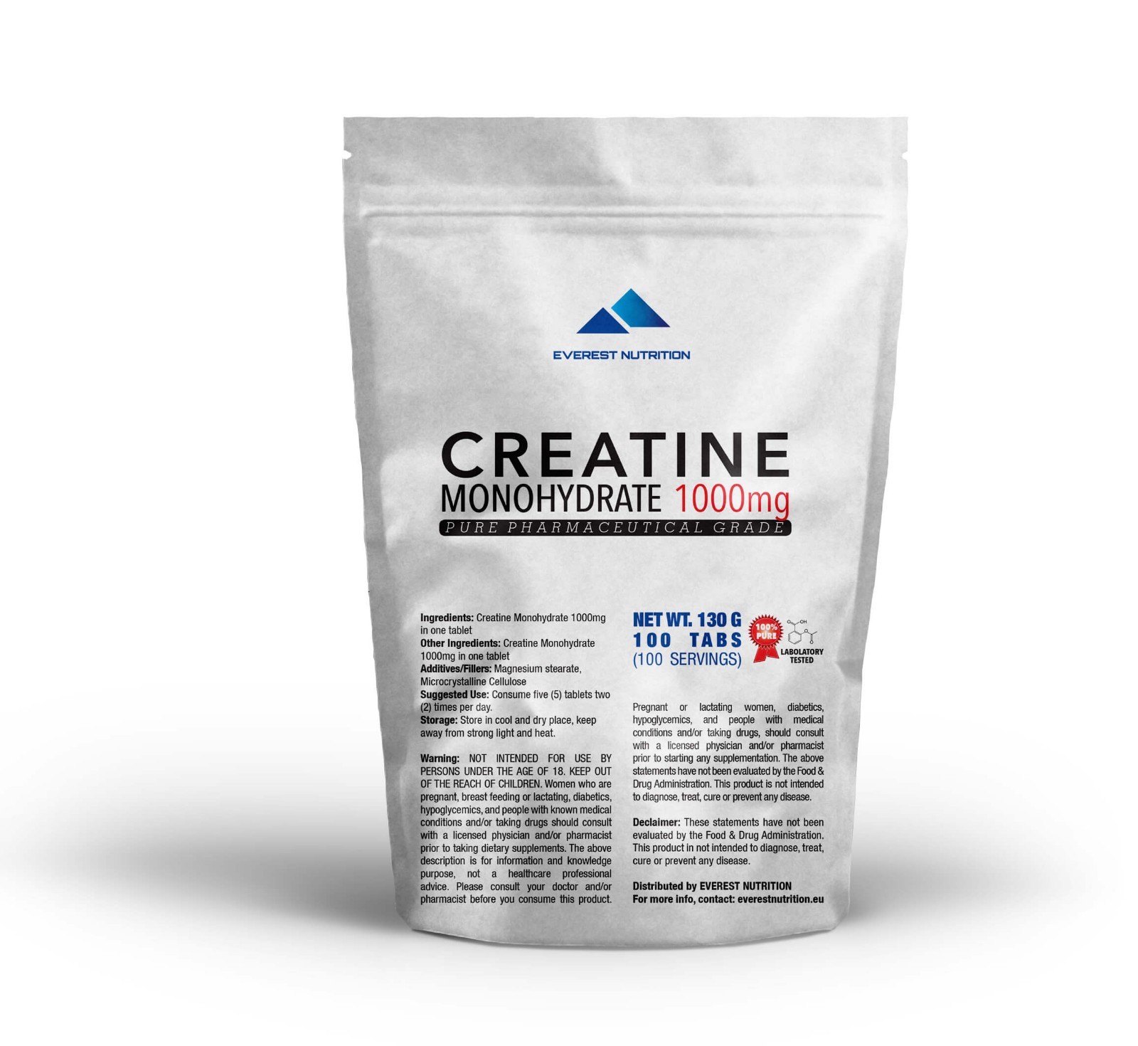 Creatine Monohydrate 1000 mg Tablets Muscle Grow Regeneration Strength