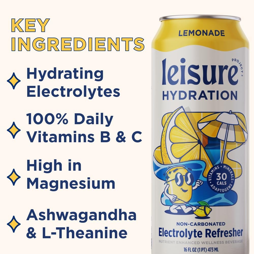 Leisure Hydration Non-Carbonated Electrolyte Refresher, Variety Pack – Low…