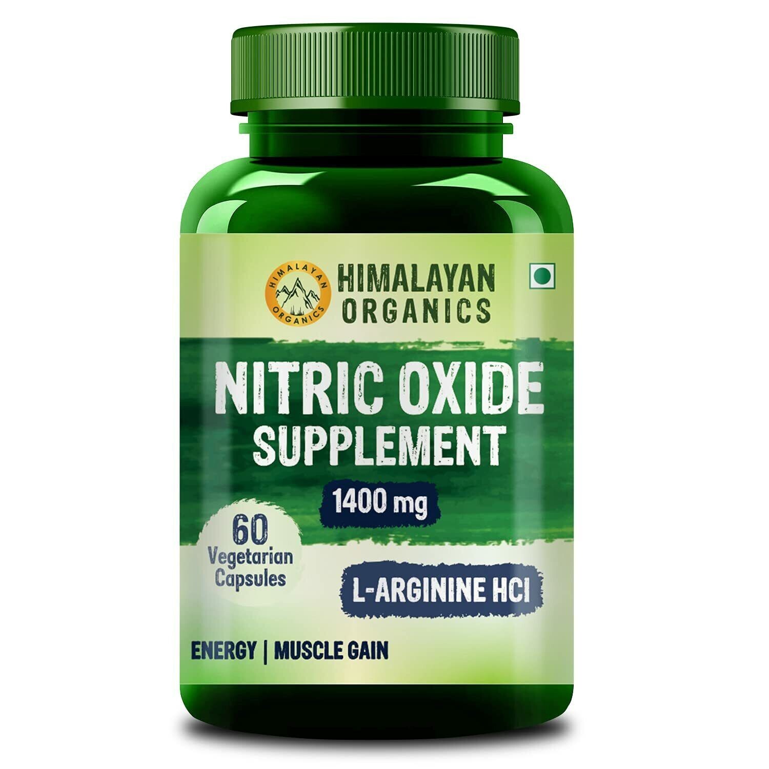 Himalayan Organics Nitric Oxide Supplement 1400mg 60 Capsules Free Shipping