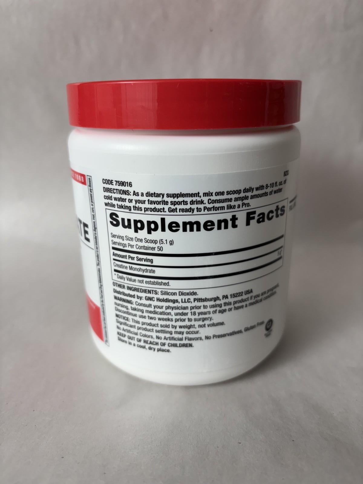GNC ProPerformance Creatine Monohydrate 50 Servings(EXP:04/2029)