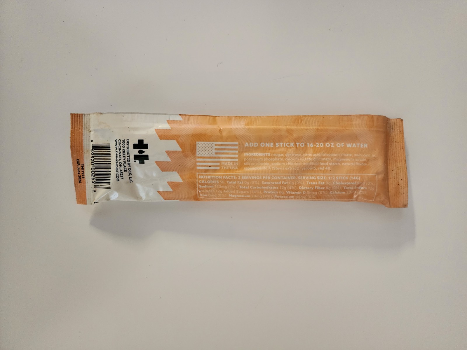 Hoist Military Hydration Electrolyte Powder Peach Mango 12, 24, 36 or 100 packs