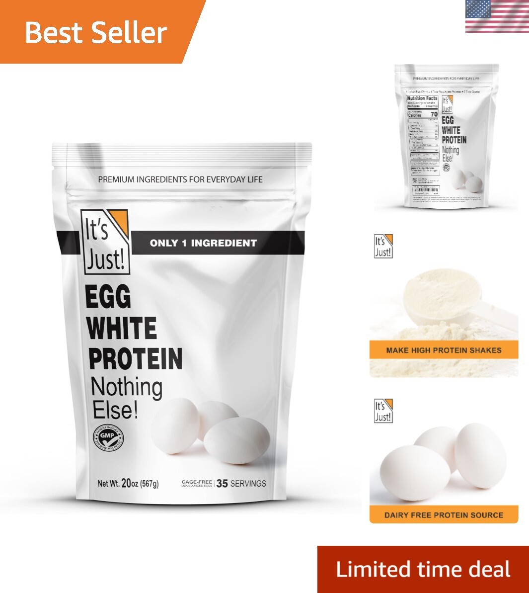 Egg White Protein Powder, 20oz – Affordable Quality for Health Lovers