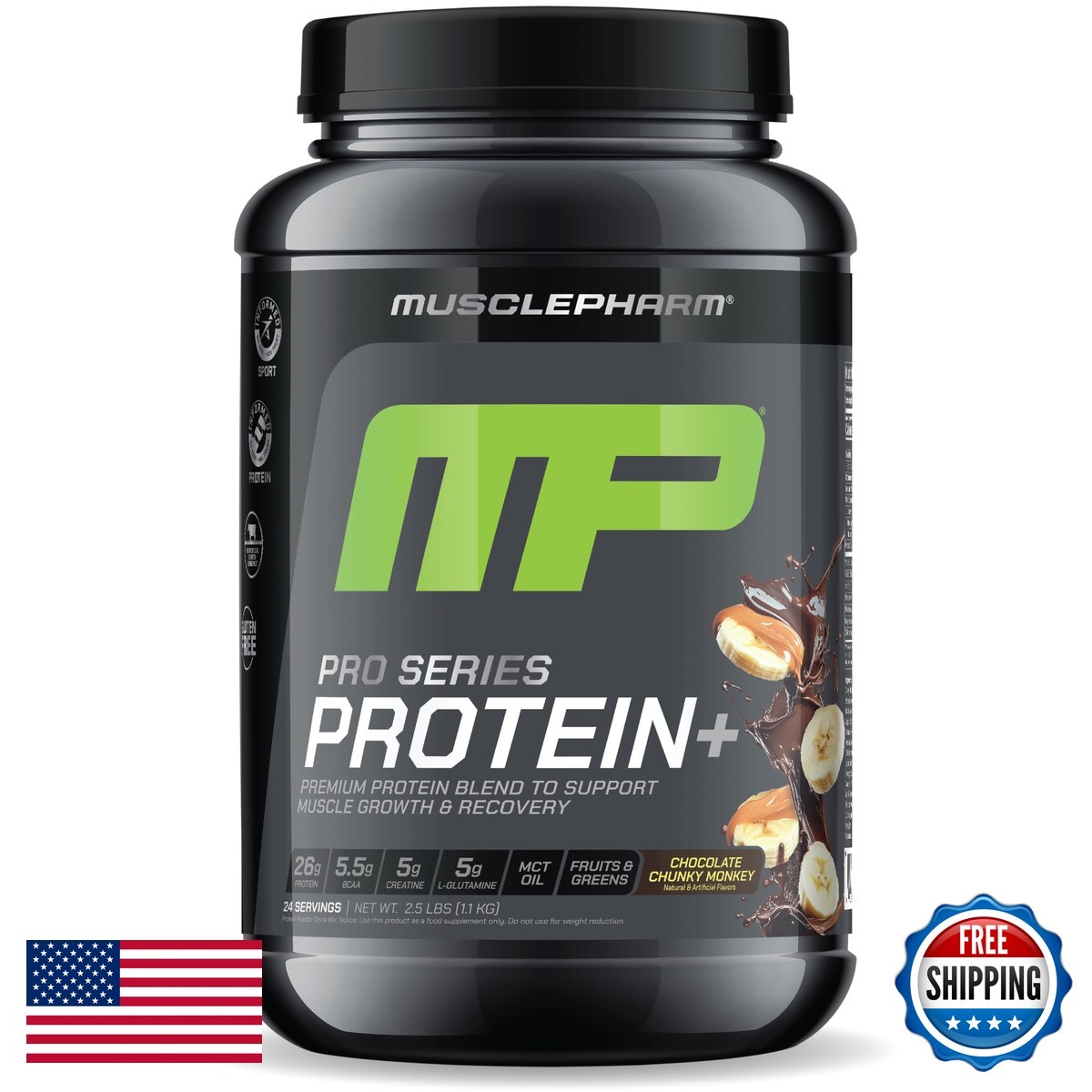 Muscle Pharm Pro Series 26g Whey Protein – Chocolate Chunky Monkey 2.5 lb 24